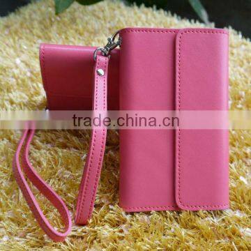 fashion multifunction custom leather protect mobile phone wallet supplier