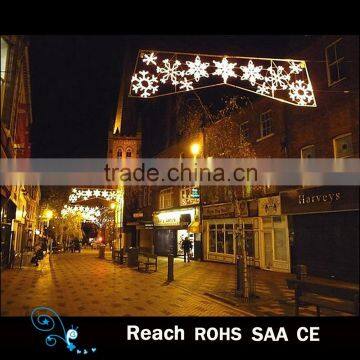 led street decoration arch motif light / pole lights outdoor christmas decoratoion with snowflake lights christmas supplier