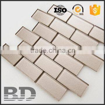 Environmental friendly 310*305*8mm Glass swimming pool tile mosaic