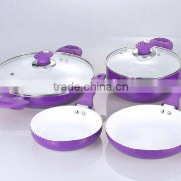 Hot Sale Purple Color Aluminum Non-stick & Ceramic Coating Kitchen Cooking Utensils