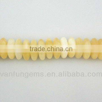 Wholesale 4-5*11-12mm Yellow Jade rondelle gemstone beads