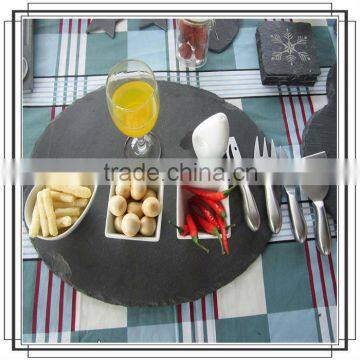 Dia 50cm big circle black slate coasters.