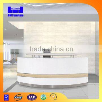 Best selling white curved reception desk