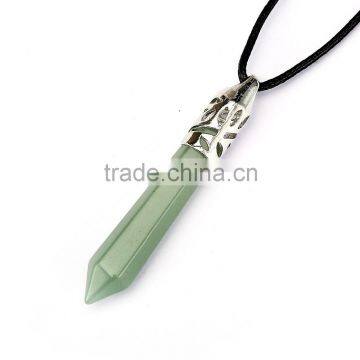 Beautiful 1pcs Green Aventurine Silver Jewelry Necklace Pendant