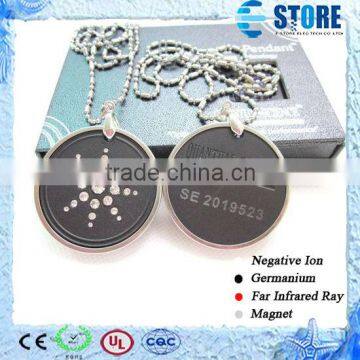 Wholesale Japanese Quantum Pendant Lava Stones Pendant Scalar Energy Pendant with Stainless Steel Circle