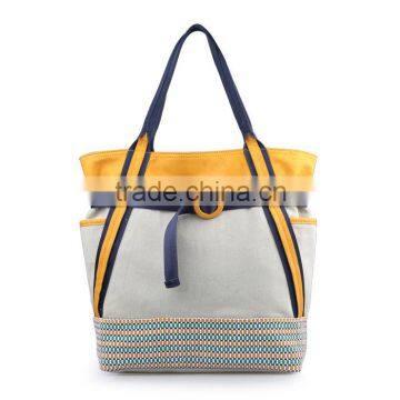 2568- 2016 New Collection Attractive Design drawstring cotton tote bag for women