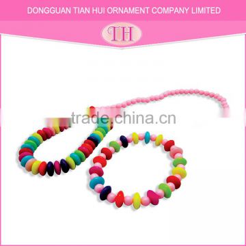 Hot selling design your own fashion necklace fitness bracelet kids jewelry set 2016