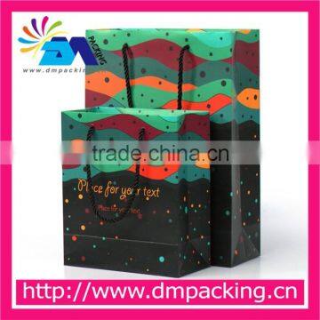 custom fancy colorful gift paper bag with company logo printing