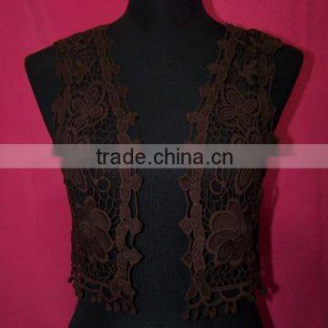 Good Quality Best-Selling Black Lace Collar Shirt