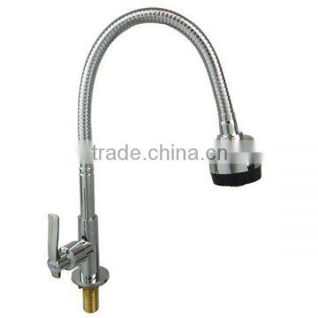 Brass Kitchen Mixer, Chrome Finish, 360 Degree Turn Flexible Hose and 2 Functions Flow Shower Head photo-6