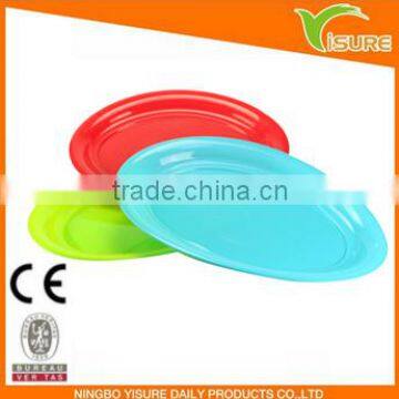 Plastic Colorful Oval Plate