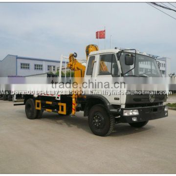 Dongfeng lorry truck mounted crane,lorry truck with 6.3 ton crane