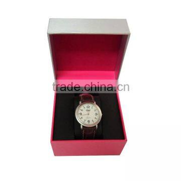 Custom Pink Velvet Paper Watch Git Case For Women.