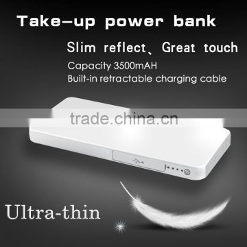 Power bank 2015 hot sell best quality Full colour ultra thin power bank 3500mAh