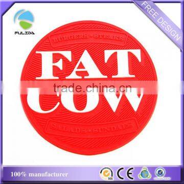 Buy Rubber Soft Pvc Enterprise Logo Burgers Steaks Antislip Cup Coaster