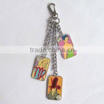 fashion zinc alloy enamel blank keyrings wholesale