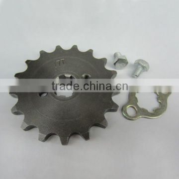 17 teeth with 17mm diameter motorcycle front sprocket