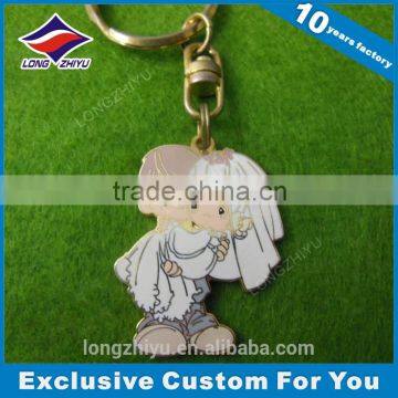 High end America couple keychain soft enamel color key chains