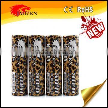 Popular IMREN 18650 2600mAh 50A high discharging rate 3.7v rechargeable 18650 battery