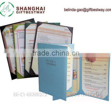 4 Folder PU Leather Menu Cover Leather Menu Holder photo-3