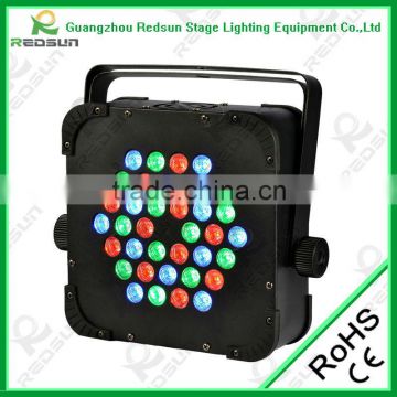 Lowest price!!!High qualityStage Fresnel RGB/RGBW 36pcs Tripar LED flat par light