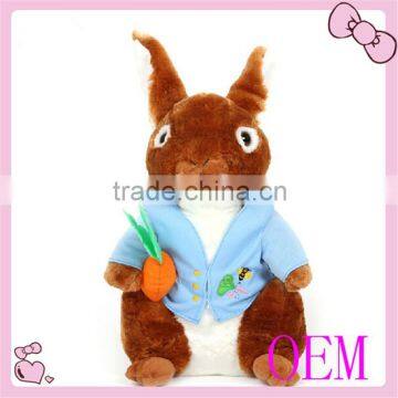 Fashion top quality new design stuffed rabbit toy with carrot