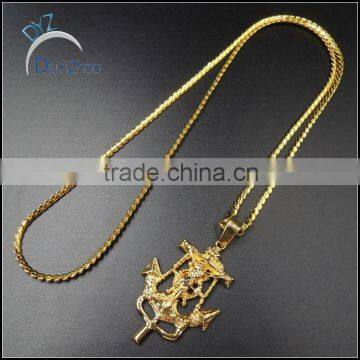 fashion factory hip hop cheap gold plated necklace pendant
