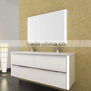 Foshan affordable modern double bathroom sink cabinets and vanities