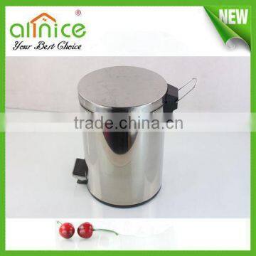 Lobby Stainless steel dustbin / waste bin /12L Pedal bin