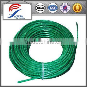 1x19 electrical green pvc coating galvanized cable wire