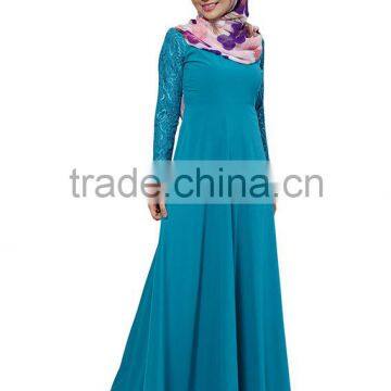 Wholesale Islamic Lace Sleeves Ethnic Muslim Dress photo-2