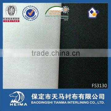 Polyester woven resin interling/adhesive interlining fabric for suits