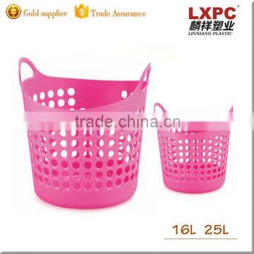 customized colorful plastic laundry basket with handles