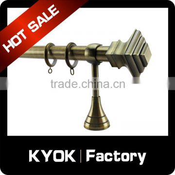 KYOK Highly technology of curtain rod in Turkey,electroplating iron parts,1/2/3/4m fancy curtain rod