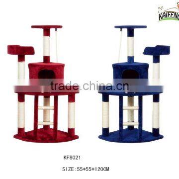 Unique design pet toys wooden style cat scratching post and cardboard cat tree c