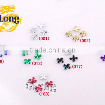 10*10mm Hot Fix Iron-on Nailhead Cross The Flower Shape Aluminum DIY Accessories For Bag Shoe Garment #GT099-10P(Mix-s)