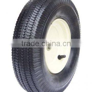 Pump air rubber wheel with metal rim