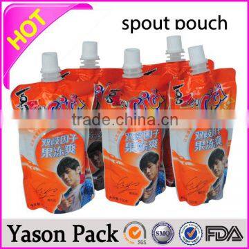 Yason fin seal gusseted pouch pouches/bags/films car washing products/stand up spout pouch
