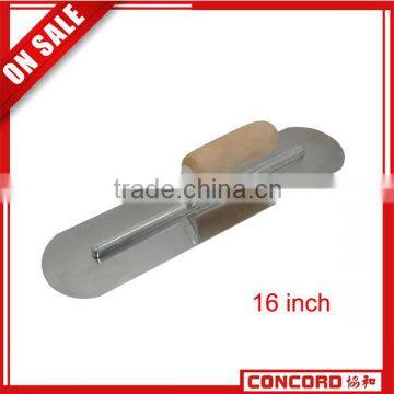 16" Plastering trowels with wooden handle/ float trowel stainless steel blade wooden handle plestering trowel