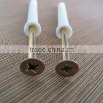 Hammer drive anchor with nail screw yellow zinc plated