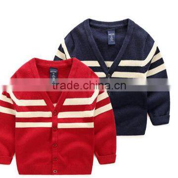 2016 children boy stripes sweater cardigan clothes