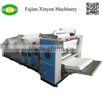 Hand towel paper folding machine with embossing