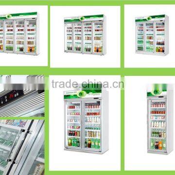 multideck display cooler showcase with glass door