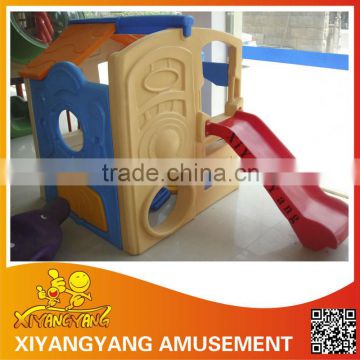 CE proved play house with slide, commercial indoor kids plastic house