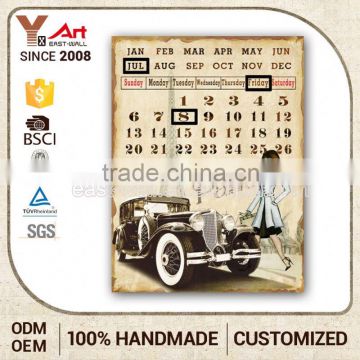 Hot Product Antique Style Calendar Fruit Wall Plaque Art Work Craft