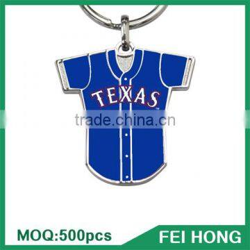 Wholesale Bulk Metal Custom Printing Baseball Sports Jersey Keychain