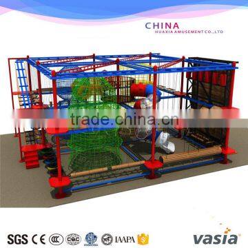 Vasia New indoor high adventure play equipment rope coures with climbing wall                        
                                                                                Supplier's Choice