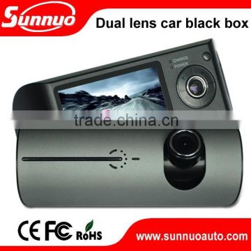 2.7 Inch dual lens vehicle car camera dvr video recorder With GPS & G-Sensor