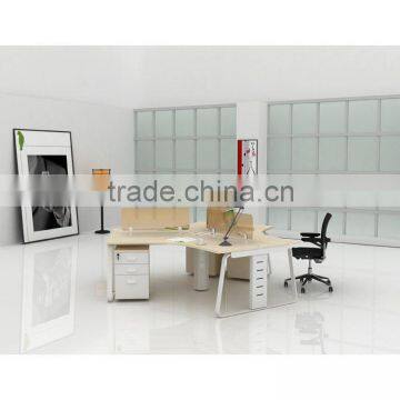 Modern Elegant 3 Persons 120 Degree Office Workstation