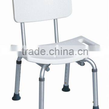 Hot sale Alumium shower chair with backrest